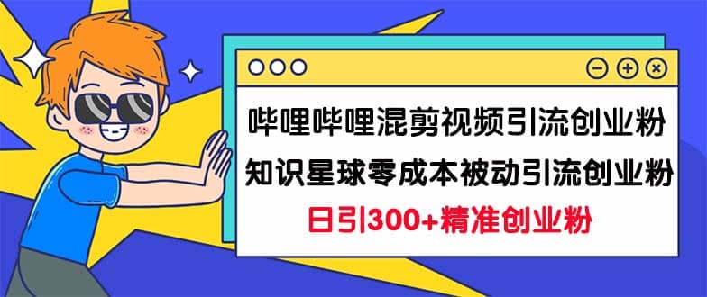 项目-哔哩哔哩混剪视频引流创业粉日引300 知识星球零成本被动引流创业粉一天300骑士资源网(1)