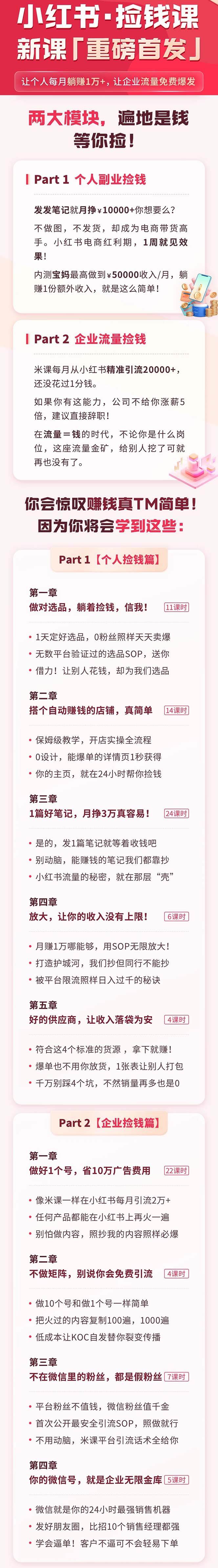 项目-小红书之检钱课：从0开始实测每月多赚1.5w起步，赚钱真的太简单了（98节）骑士资源网(2)