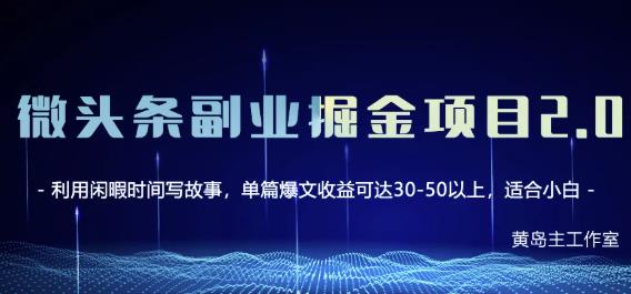 项目-黄岛主微头条副业掘金项目第2期，单天做到50-100 收益！骑士资源网(1)