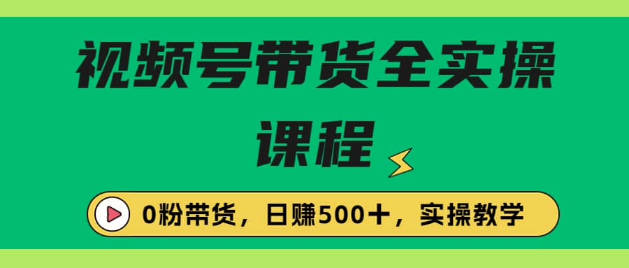 项目-收费1980的视频号带货保姆级全实操教程，0粉带货骑士资源网(1)