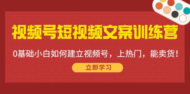 项目-视频号短视频文案训练营：0基础小白如何建立视频号，上热门，能卖货！骑士资源网(1)