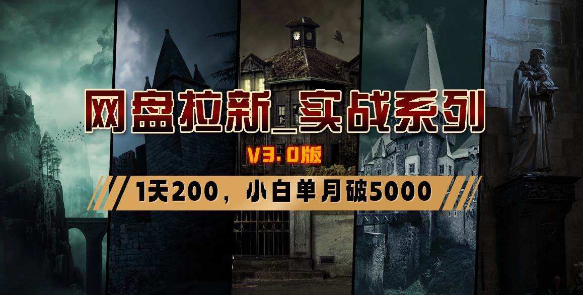 项目-网盘拉新_实战系列，小白单月破5K（v3.0版保姆级教程）骑士资源网(1)