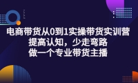 项目-电商带货从0到1实操带货实训营:提高认知,少走弯路,做一个专业带货主播骑士资源网(1)