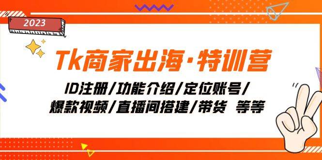 项目-Tk商家出海·特训营：ID注册/功能介绍/定位账号/爆款视频/直播间搭建/带货骑士资源网(1)