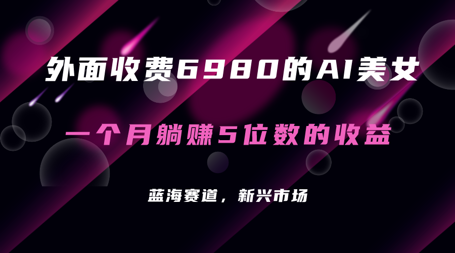 项目-外面收费6980的AI美女项目！每月躺赚5位数收益（教程 素材 工具）骑士资源网(1)