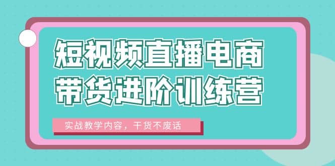 项目-短视频直播电商带货进阶训练营：实战教学内容，干货不废话骑士资源网(1)