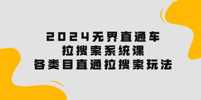 项目-2024无界直通车·拉搜索系统课：各类目直通车 拉搜索玩法！骑士资源网(1)