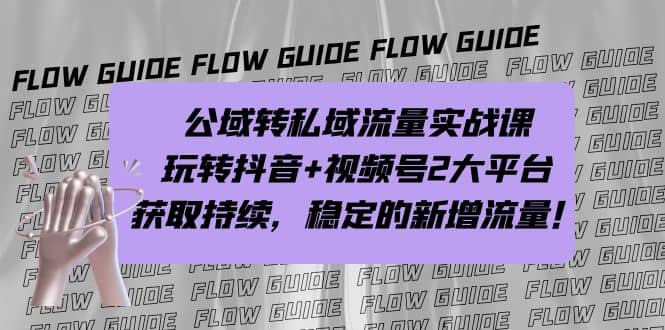 项目-公域转私域流量实战课，玩转抖音 视频号2大平台，获取持续，稳定的新增流量骑士资源网(1)