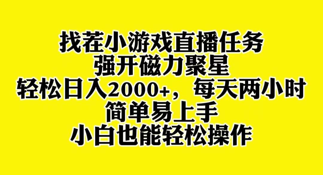 项目-找茬小游戏直播，强开磁力聚星，轻松日入2000 ，小白也能轻松上手骑士资源网(1)