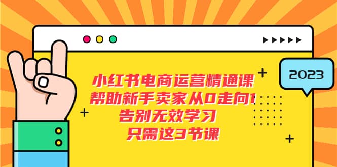 项目-小红书电商·运营精通课，帮助新手卖家从0走向1 告别无效学习（7节视频课）骑士资源网(1)