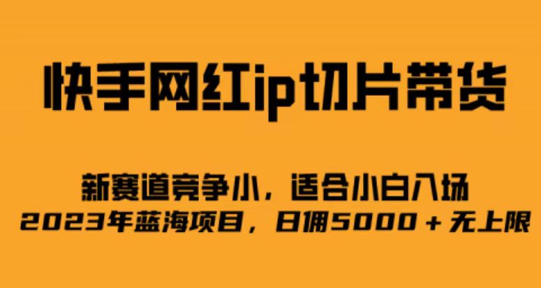 项目-快手网红ip切片新赛道，竞争小事，适合小白 2023蓝海项目骑士资源网(1)