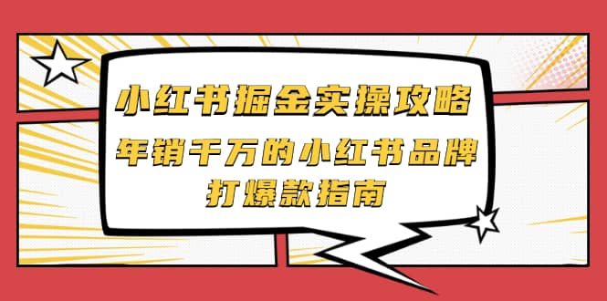 项目-小红书掘金实操攻略，年销千万的小红书品牌打爆款指南骑士资源网(1)