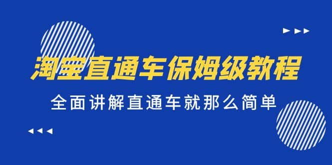 项目-淘宝直通车保姆级教程，全面讲解直通车就那么简单骑士资源网(1)