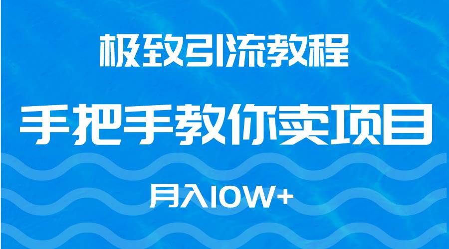 项目-极致引流教程，手把手教你卖项目，月入10W+骑士资源网(1)