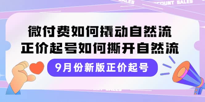 项目-9月份新版正价起号，微付费如何撬动自然流，正价起号如何撕开自然流骑士资源网(1)