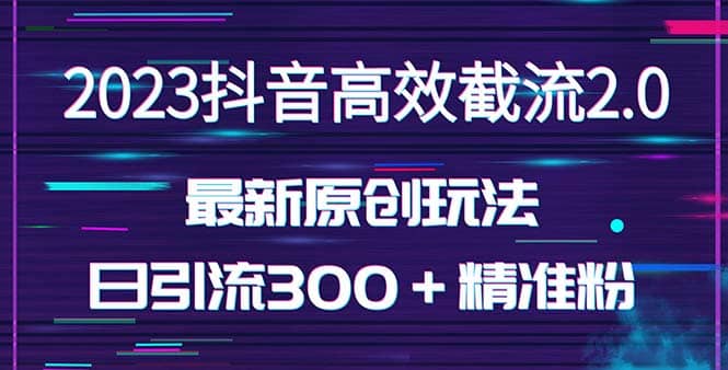 项目-日引300＋创业粉，独家抖音高效截流2.0玩法（价值1280）骑士资源网(1)