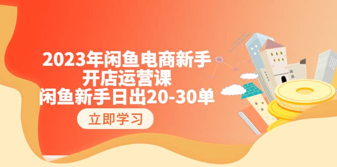 项目-2023年闲鱼电商新手开店运营课：闲鱼新手日出20-30单（18节-实战干货）骑士资源网(1)