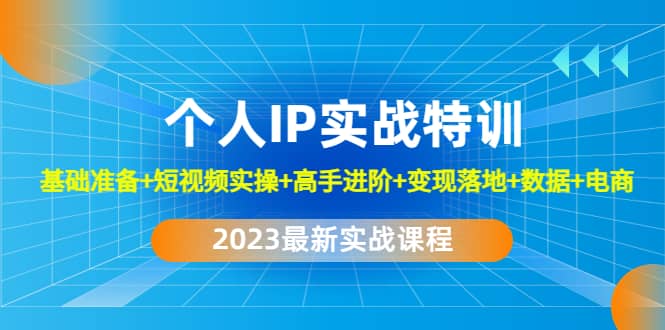 项目-2023个人IP实战特训：基础准备 短视频实操 高手进阶 变现落地 数据 电商骑士资源网(1)