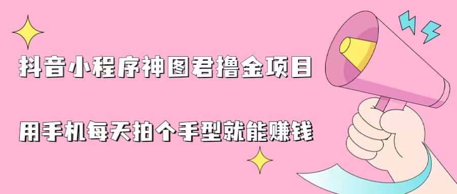 项目-抖音小程序神图君撸金项目，用手机每天拍个手型挂载一下小程序就能赚钱骑士资源网(1)