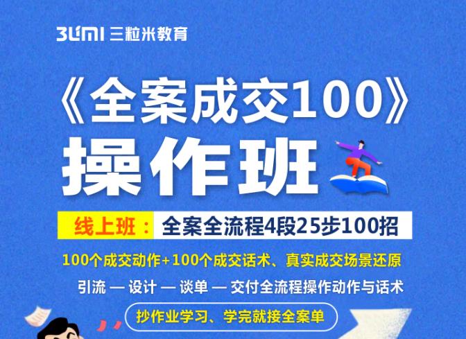 项目-《全案成交100》全案全流程4段25步100招，操作班骑士资源网(1)