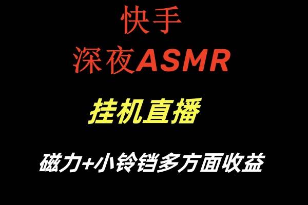 项目-快手深夜ASMR挂机直播磁力 小铃铛多方面收益骑士资源网(1)