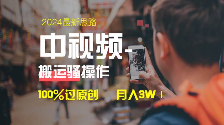 项目-中视频新思路，双重去重100%过原创，一键分发多平台变现，简单无脑，日入1000骑士资源网(1)