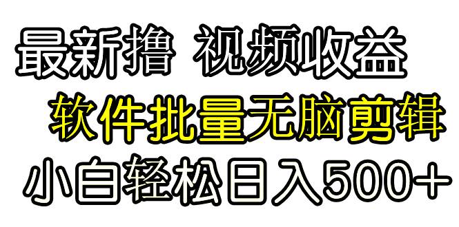 项目-发视频撸收益，软件无脑批量剪辑，第一天发第二天就有钱骑士资源网(1)