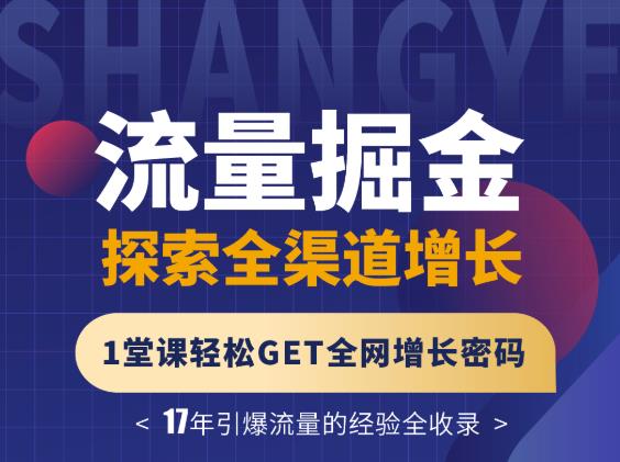 项目-张琦流量掘金探索全渠道增长，1堂课轻松GET全网增长密码骑士资源网(1)