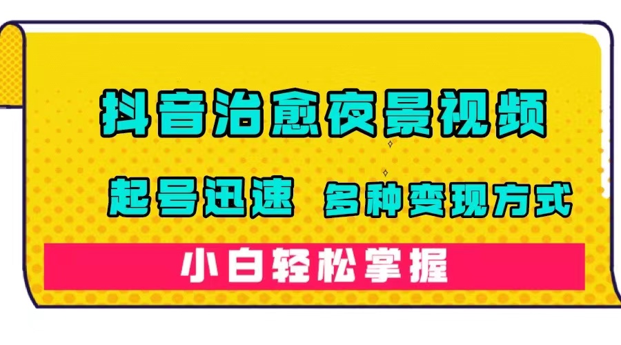 项目-抖音治愈系夜景视频，起号迅速，多种变现方式，小白轻松掌握（附120G素材）骑士资源网(1)