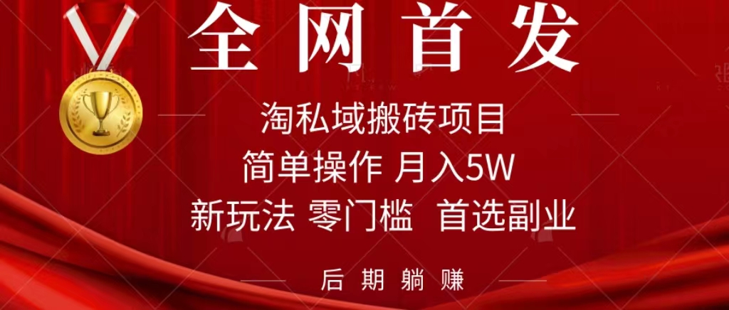 项目-淘私域搬砖项目，利用信息差月入5W，每天无脑操作1小时，后期躺赚骑士资源网(1)