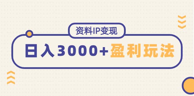 项目-资料IP变现，持续性盈利玩法骑士资源网(1)