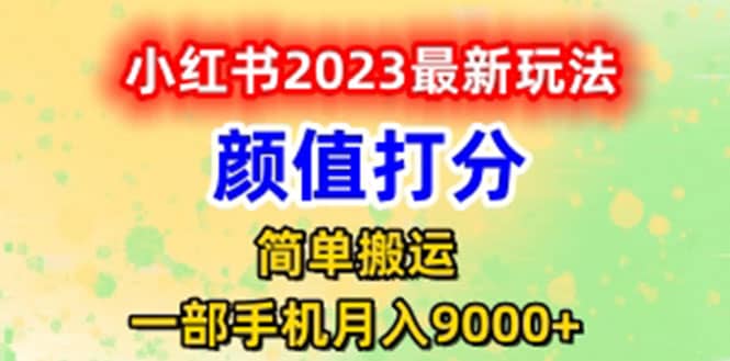 项目-最新小红书颜值打分玩法，日入300 闭环玩法骑士资源网(1)