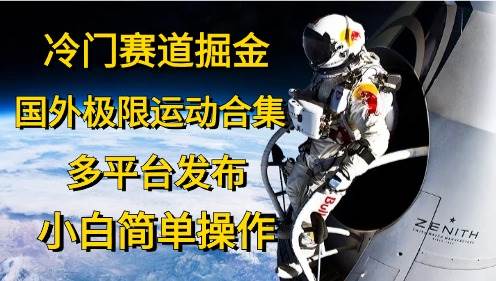 项目-冷门赛道掘金，国外极限运动视频合集，多平台发布，小白简单操作骑士资源网(1)