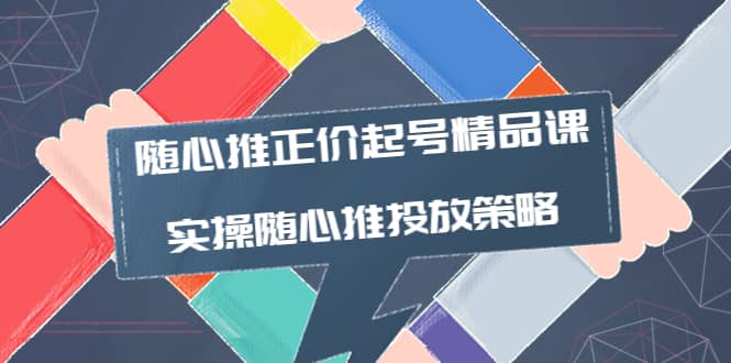 项目-随心推正价起号精品课，实操随心推投放策略（5节课-价值298）骑士资源网(1)