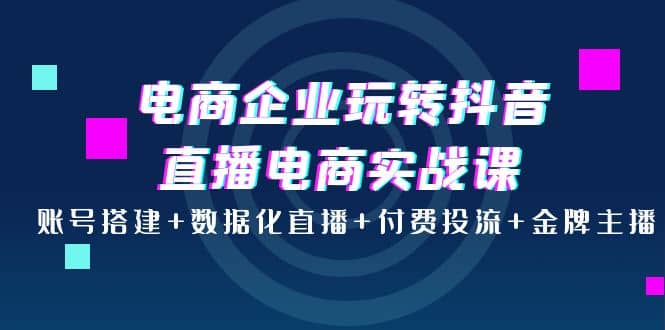 项目-电商企业玩转抖音直播电商实战课：账号搭建 数据化直播 付费投流 金牌主播骑士资源网(1)