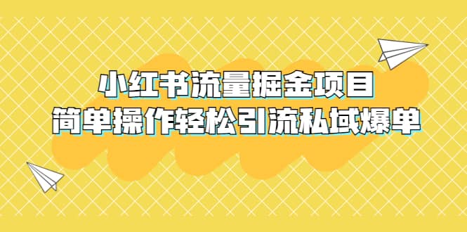 项目-外面收费398小红书流量掘金项目，简单操作轻松引流私域爆单骑士资源网(1)