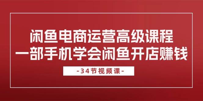 项目-闲鱼电商运营高级课程，一部手机学会闲鱼开店赚钱（34节课）骑士资源网(1)