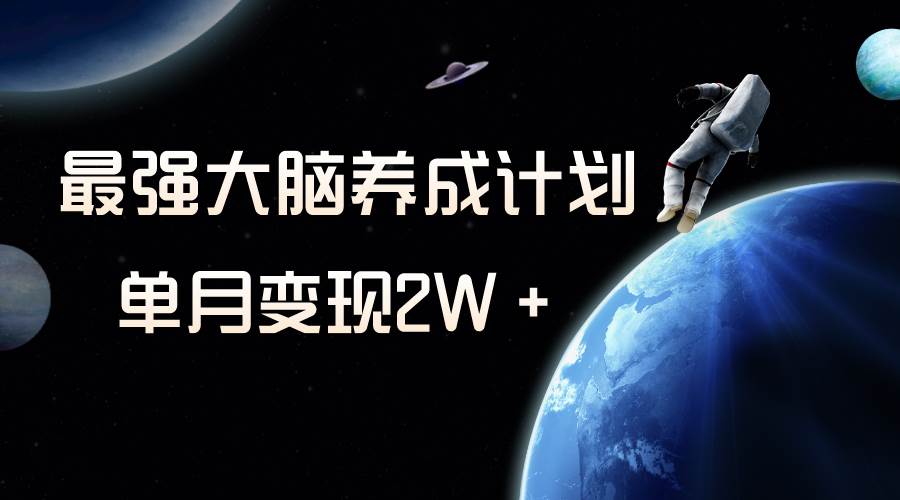 项目-冷门虚拟项目，最强大脑养成计划，一个月变现2W＋骑士资源网(1)