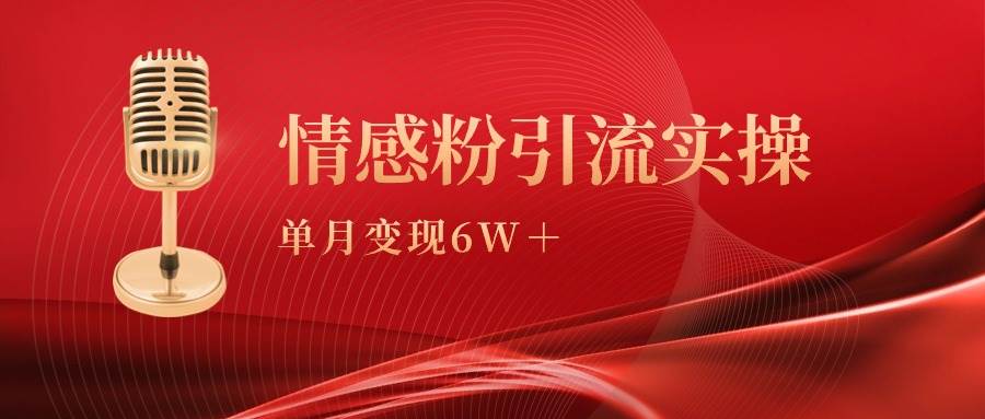 项目-单月变现6w+，情感粉引流变现实操课骑士资源网(1)