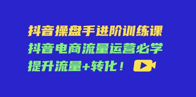 项目-抖音操盘手进阶训练课：抖音电商流量运营必学，提升流量 转化骑士资源网(1)