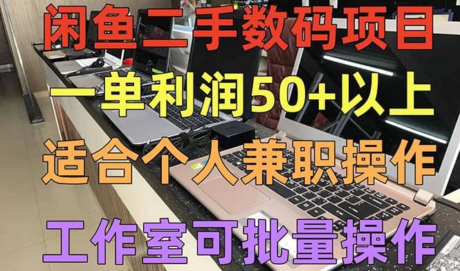 项目-闲鱼二手数码项目，个人副业低保收入，工作室批量放大操作骑士资源网(1)