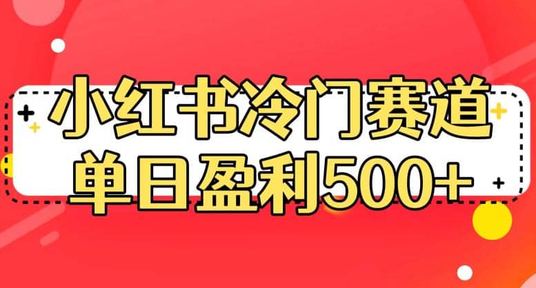 项目-小红书冷门赛道，单日盈利500 【揭秘】骑士资源网(1)