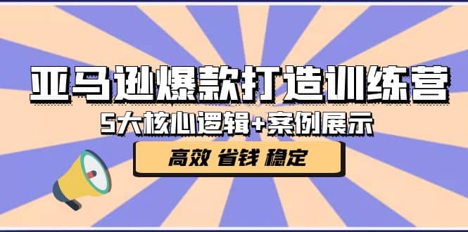 项目-亚马逊爆款打造训练营：5大核心逻辑 案例展示 打造爆款链接 高效 省钱 稳定骑士资源网(1)