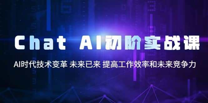 项目-Chat AI初阶实战课，AI时代技术变革 未来已来 提高工作效率和未来竞争力骑士资源网(1)