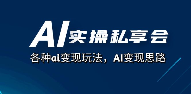 项目-AI实操私享会，各种ai变现玩法，AI变现思路（67节课）骑士资源网(1)