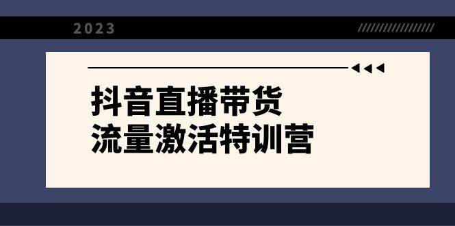 项目-抖音直播带货-流量激活特训营，入行新手小白主播必学（21节课 资料）骑士资源网(1)