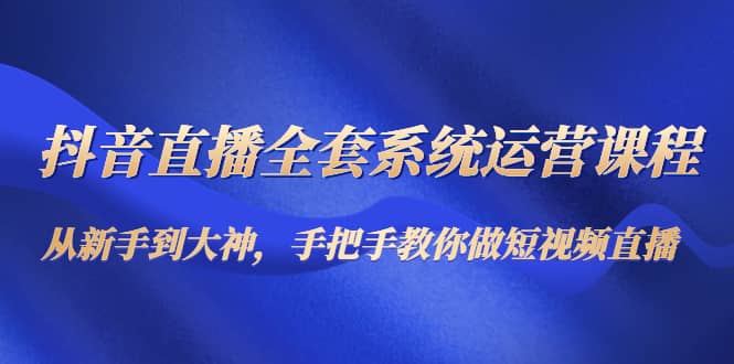 项目-抖音直播全套系统运营课程：从新手到大神，手把手教你做直播短视频骑士资源网(1)