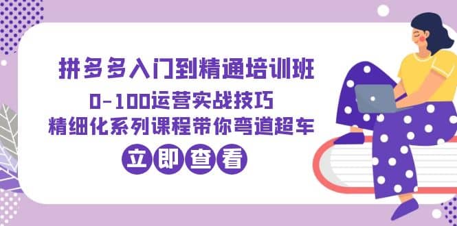 项目-2023拼多多入门到精通培训班：0-100运营实战技巧 精细化系列课带你弯道超车骑士资源网(1)