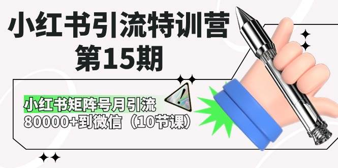 项目-小红书引流特训营-第15期，小红书矩阵号月引流80000+到微信（10节课）骑士资源网(1)