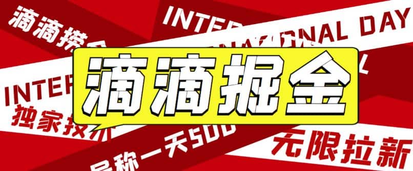 项目-外面卖888很火的滴滴掘金项目 号称一天收益500 【详细文字步骤 教学视频】骑士资源网(1)